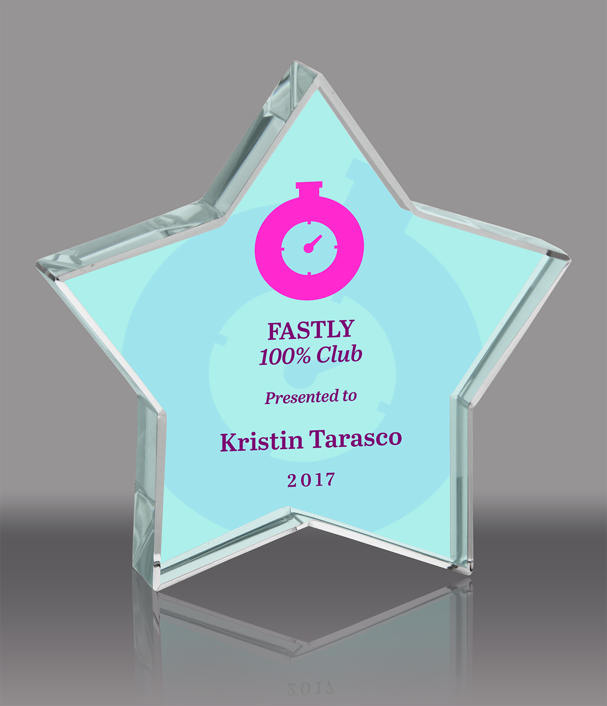 Custom Mystical Crystal Star Award - 4.5 inch