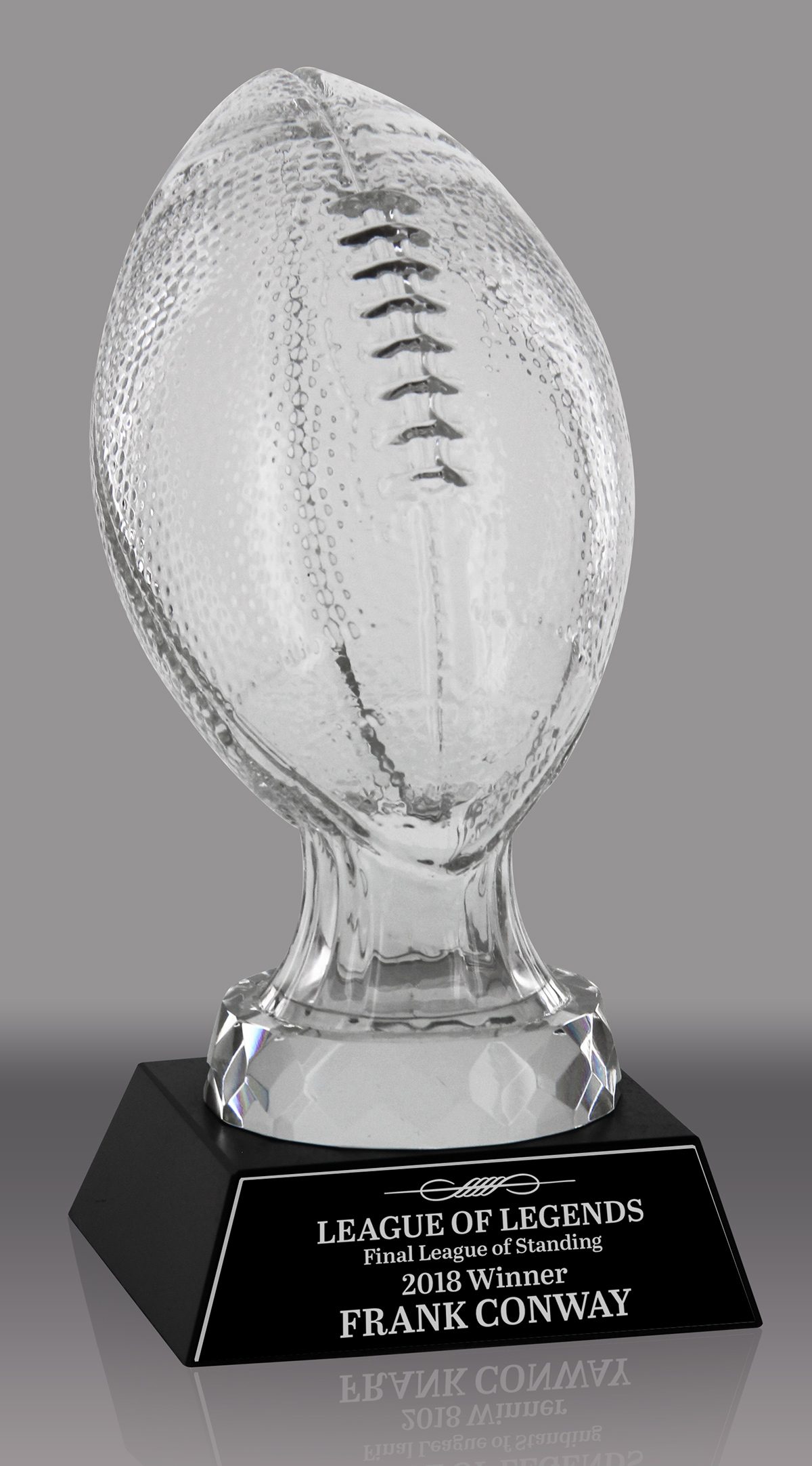 Football Trophy Tower Silver in 3 Sizes Free Engraving up to 30 Letters A4013 