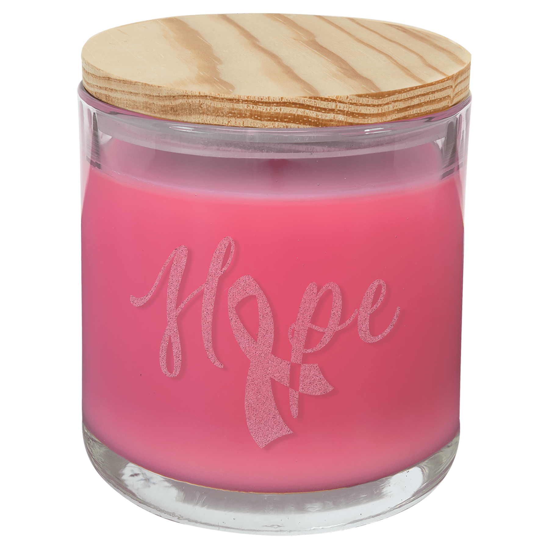 14oz Peony Rose Candle in Glass with Wood Lid