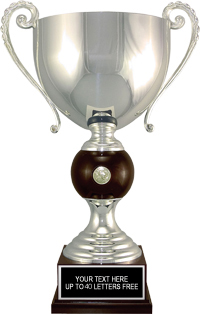 Silver Plated Italian Cup with Rosewood Stem & Base