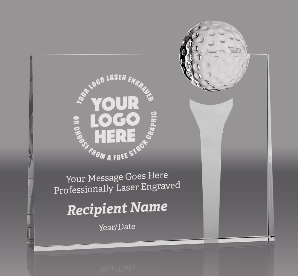 Crown Awards Personalized Golfball Trophy 7.25 Gold Cup Golfball Trophies with Free Custom Engraving Prime