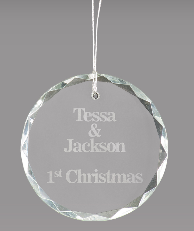 Crystal Faceted Ornament- Round
