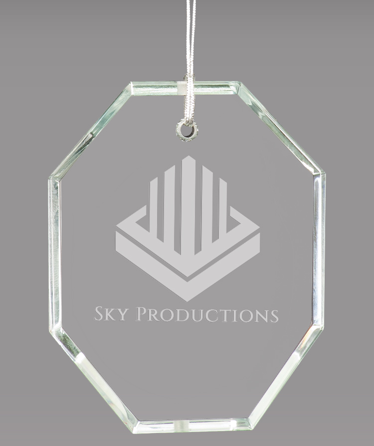 Crystal Faceted Ornament- Octagon