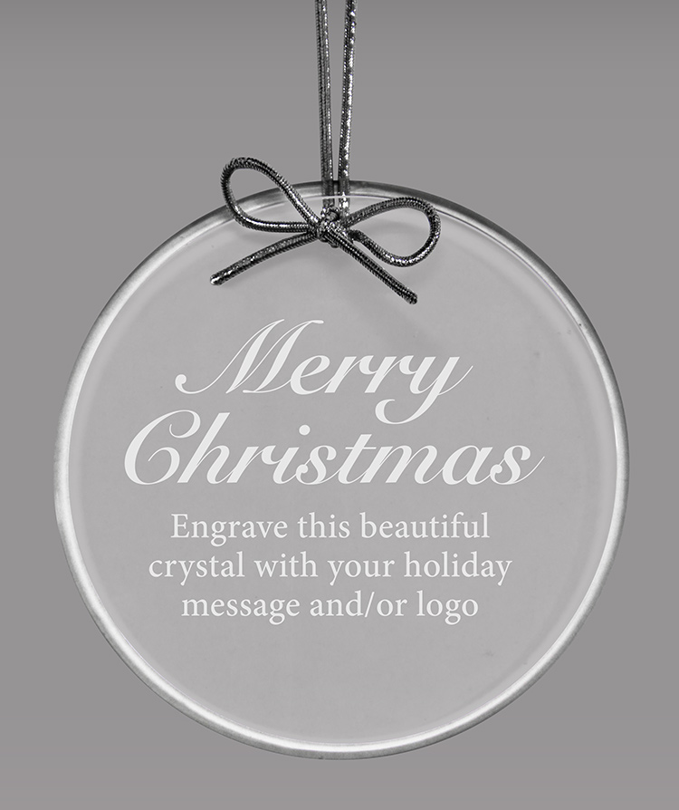 Beveled Crystal Ornaments- Round