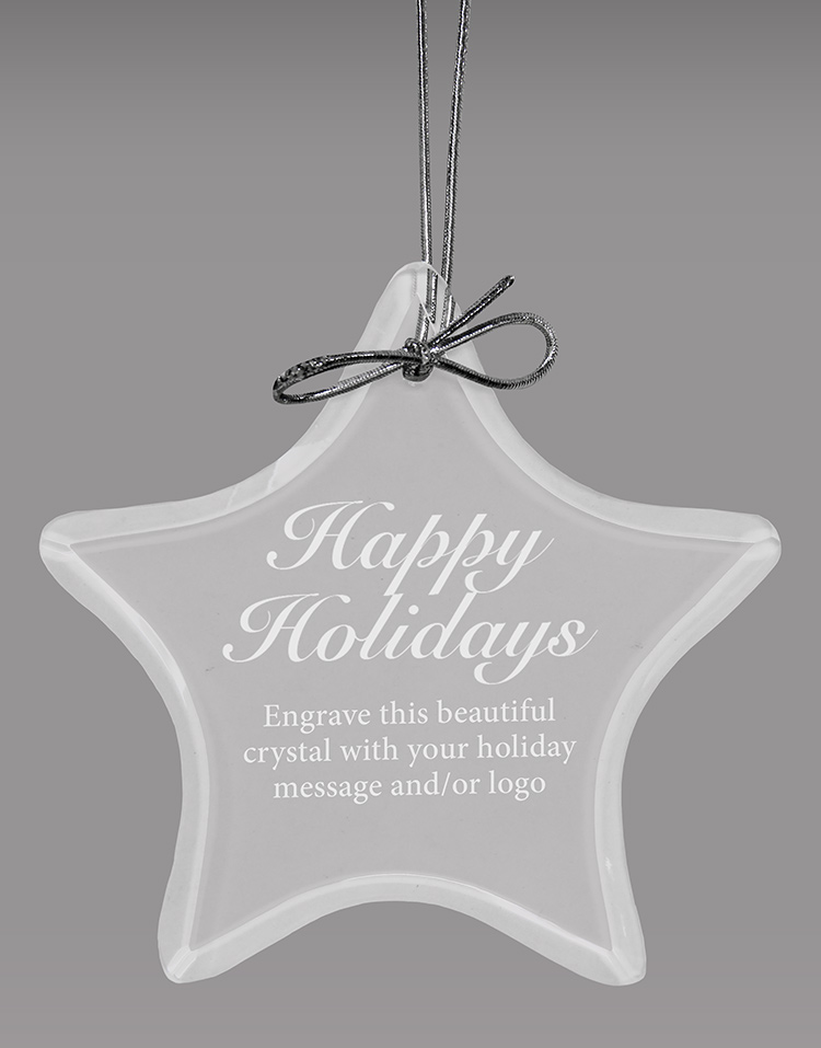 Beveled Crystal Ornaments- Star