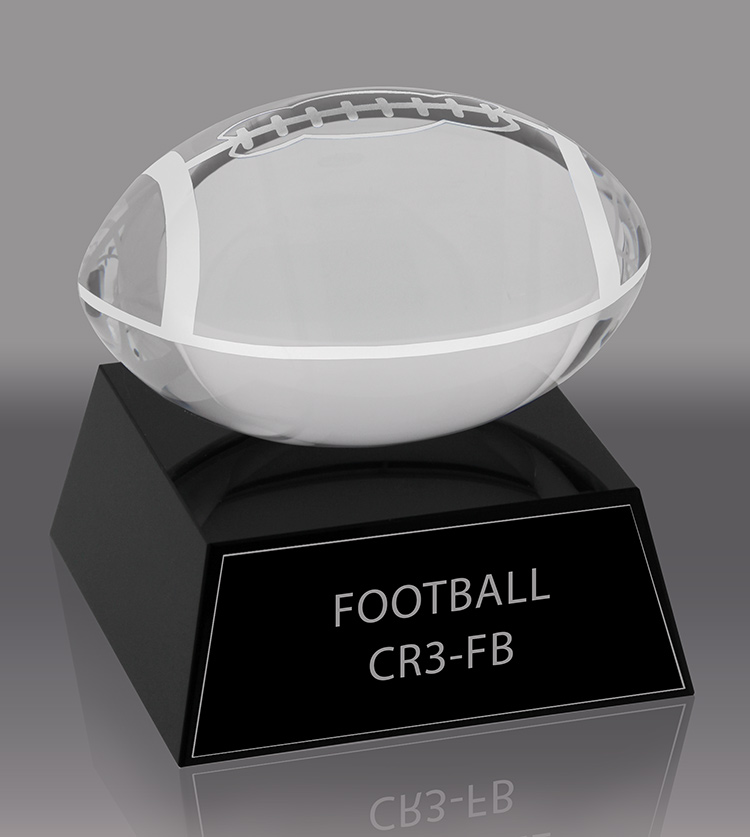 Crystal Football Award- 3.25 inch