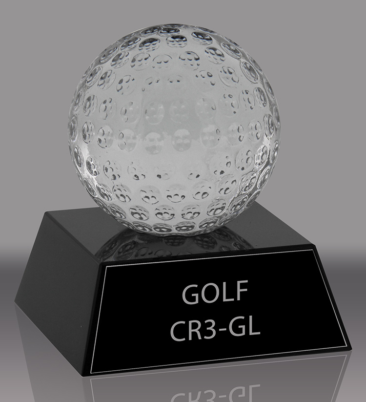 Crystal Golf Award- 3.5 inch