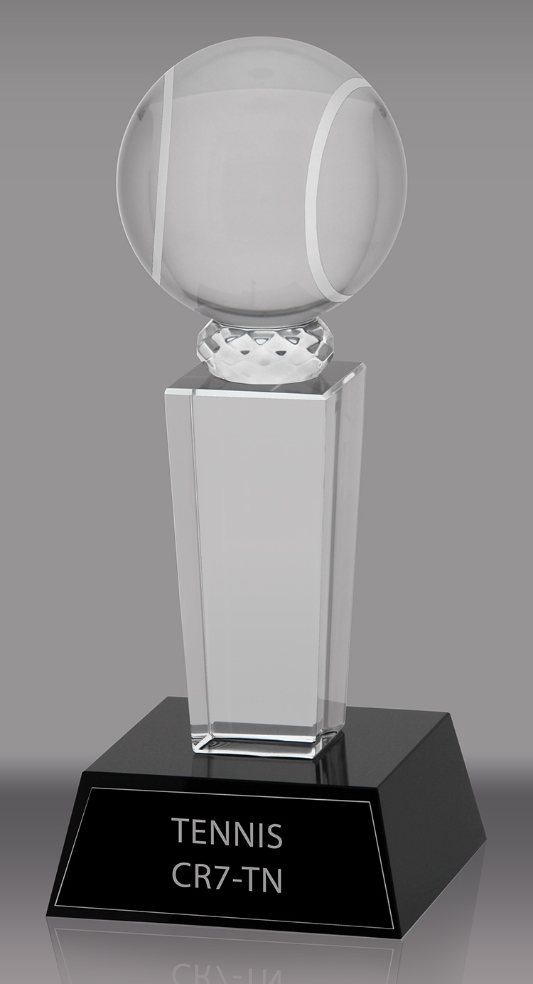 Crystal Tennis Award- 7 inch