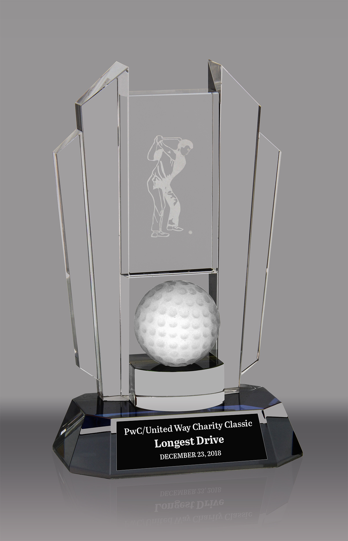 Optical Crystal Golf Award- 7.5 inch