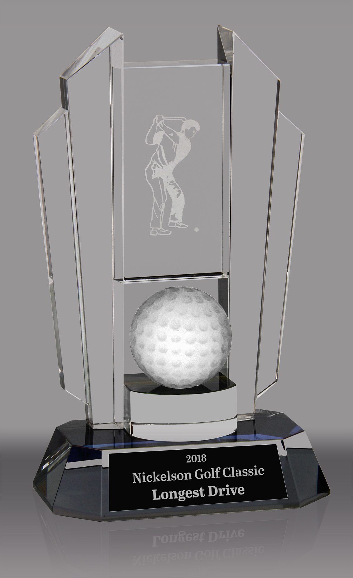 Optical Crystal Golf Award- 8.5 inch