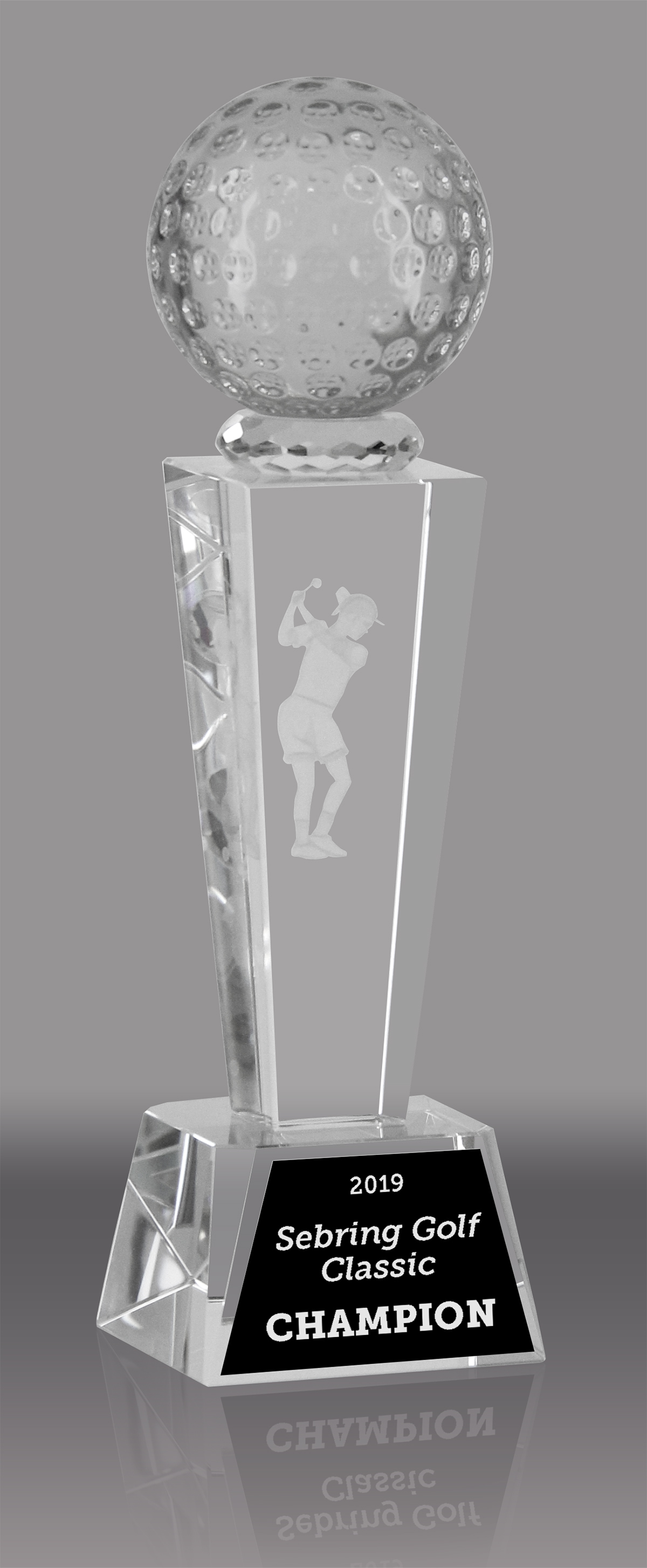 Golf Female 3D Laser Crystal