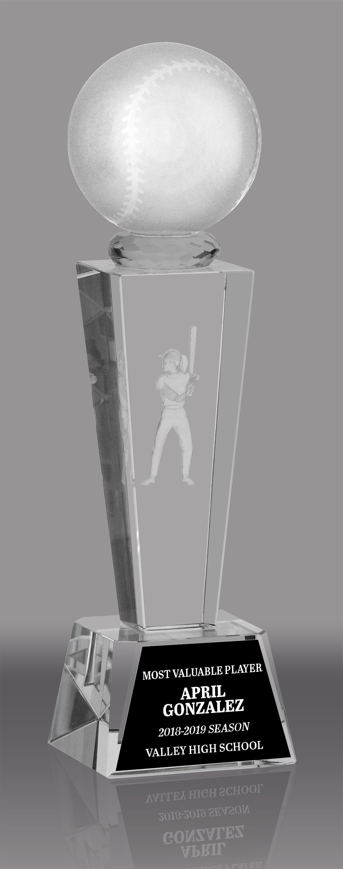 Softball 3D Laser Crystal