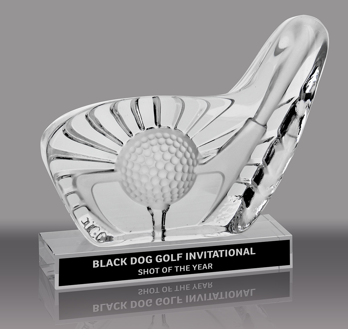 Golf Club Sculpted Glass Award