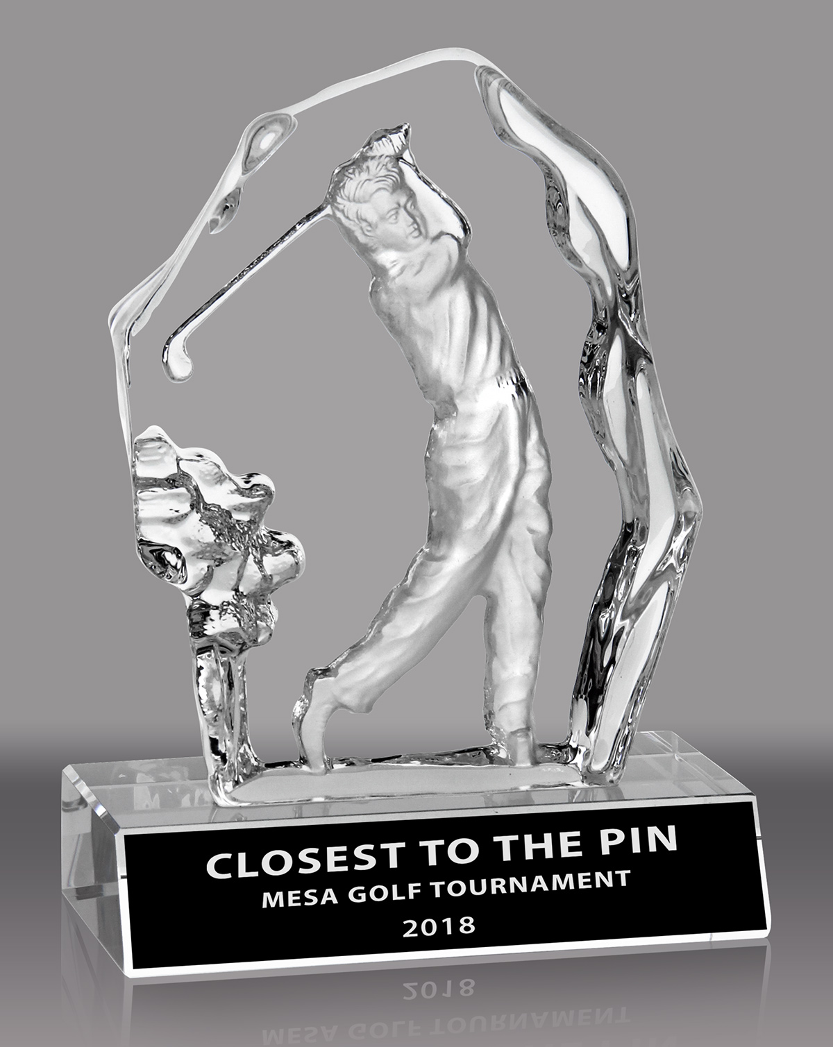 Golf Drive Sculpted Glass Award
