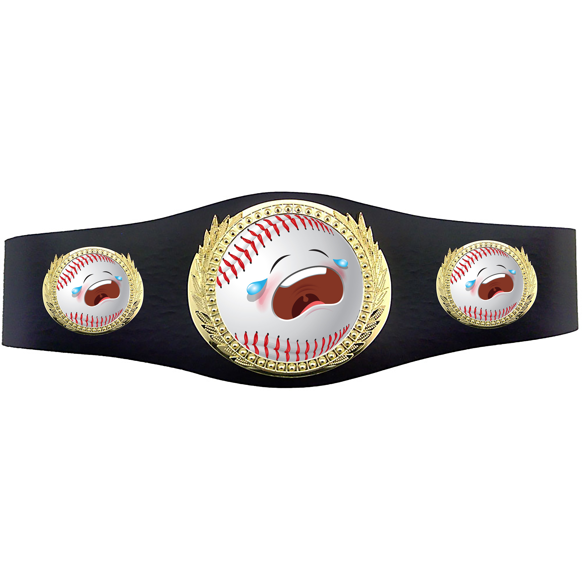 Baseball 40 inch Youth Triple Art Champion Award Belt - Cryin' Losers