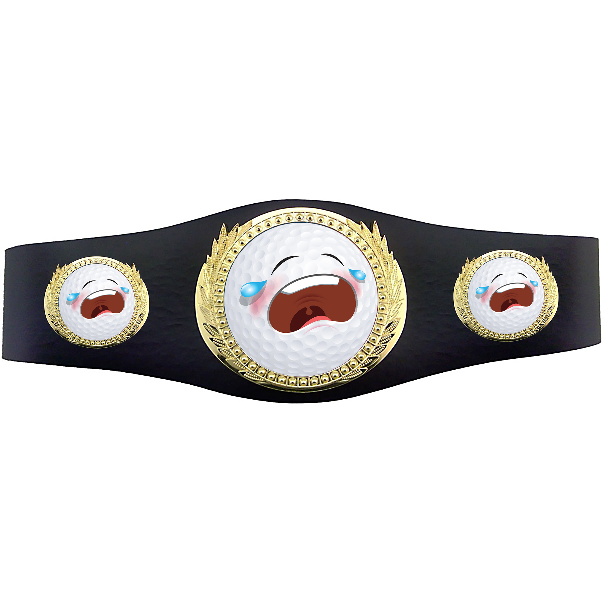 Golf 40 inch Youth Triple Art Champion Award Belt - Cryin' Losers