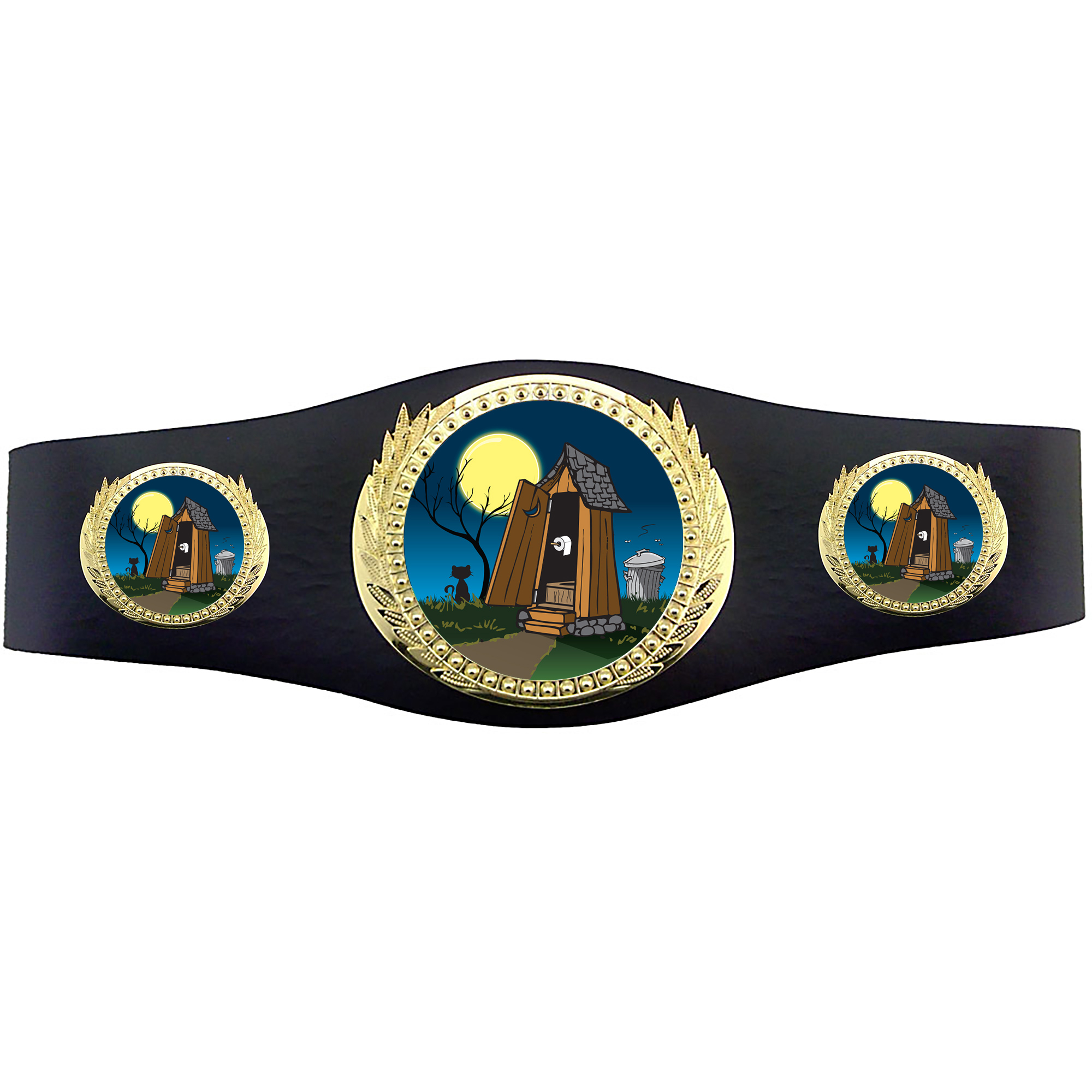 Losers 40 inch Youth Triple Art Champion Award Belt - Outhouse