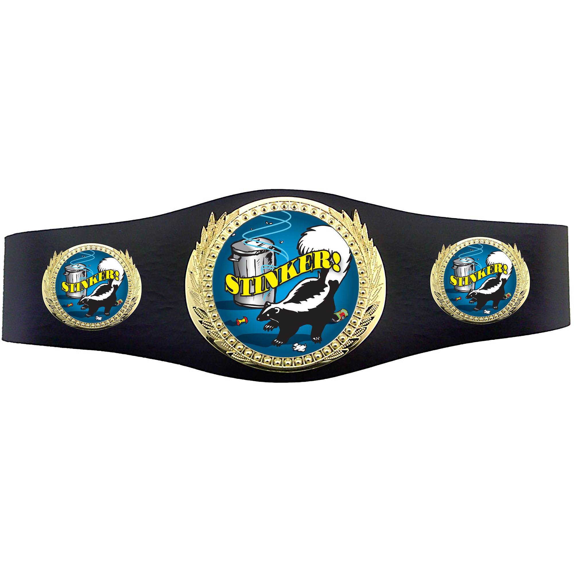 Losers 40 inch Youth Triple Art Champion Award Belt - Stinker!