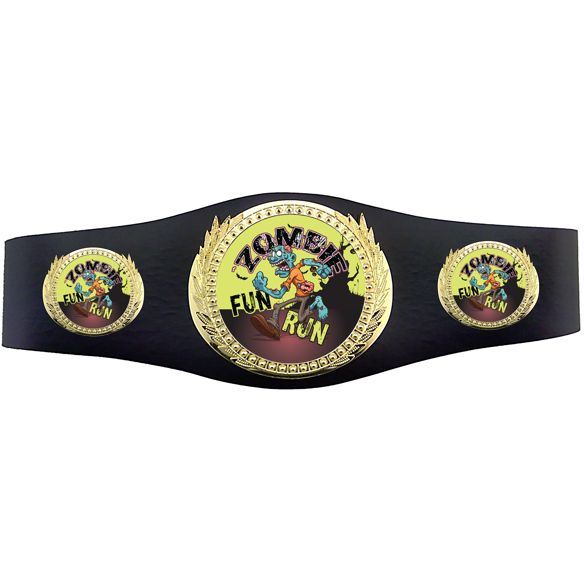 Zombie Fun Run 40 inch Youth Triple Art Champion Award Belt