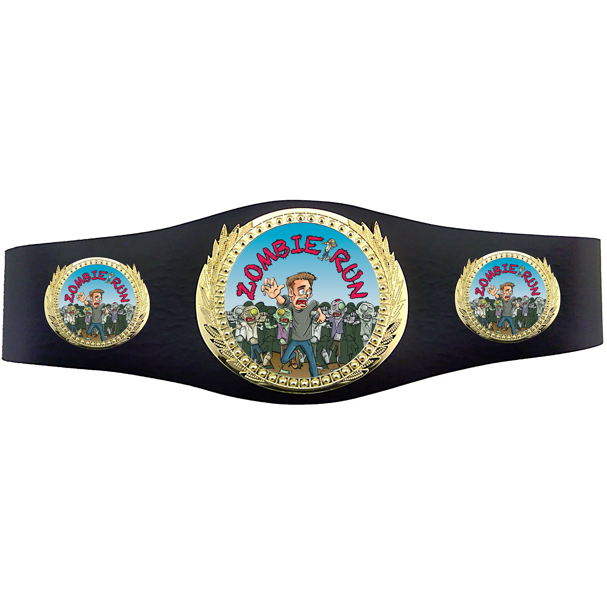 Zombie Run 40 inch Youth Triple Art Champion Award Belt