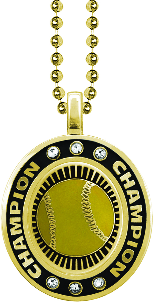 Softball Gold Champion Charm