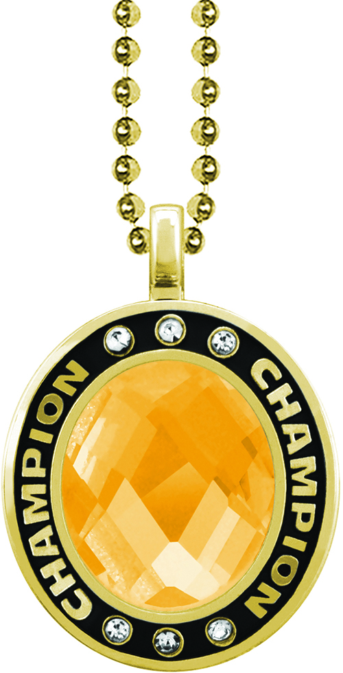 Yellow Gem Gold Champion Charm
