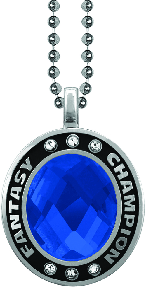 Blue Gem Silver Fantasy Champion Charm