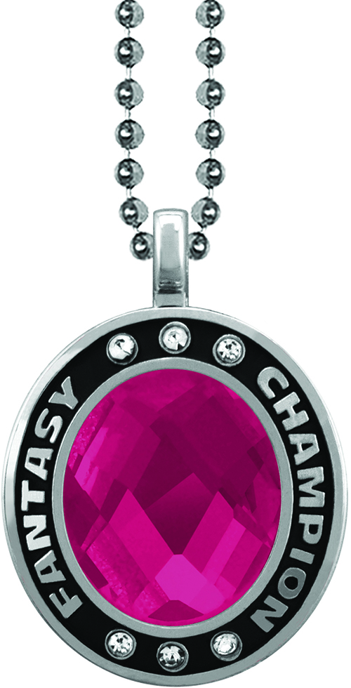 Pink Gem Silver Fantasy Champion Charm