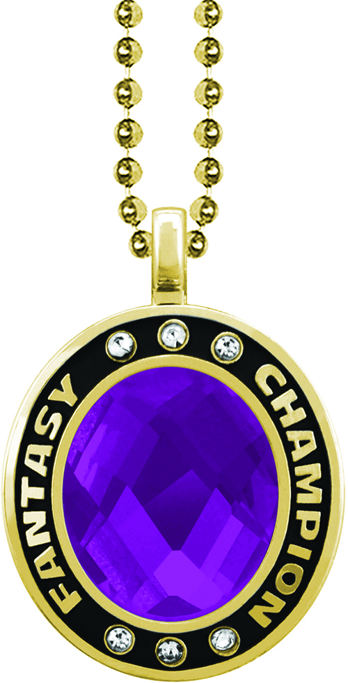 Purple Gem Gold Fantasy Champion Charm