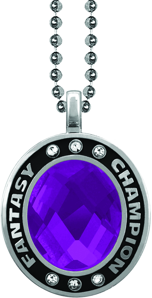 Purple Gem Silver Fantasy Champion Charm