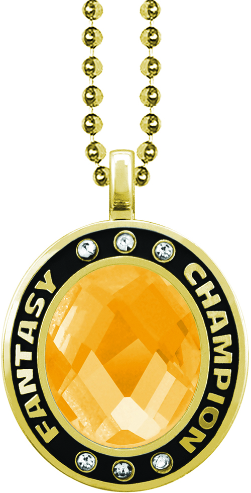 Yellow Gem Gold Fantasy Champion Charm