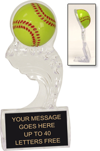 Softball Clear Splash Ice Award