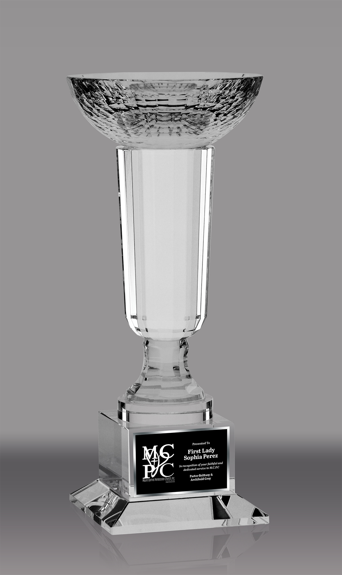 Crystal Venice Bowl Award - 10 inch
