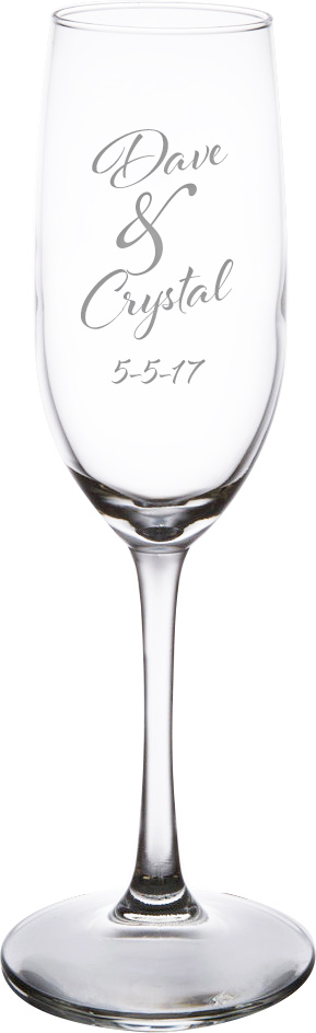 Engravable Vina Flute Glass 8 oz.