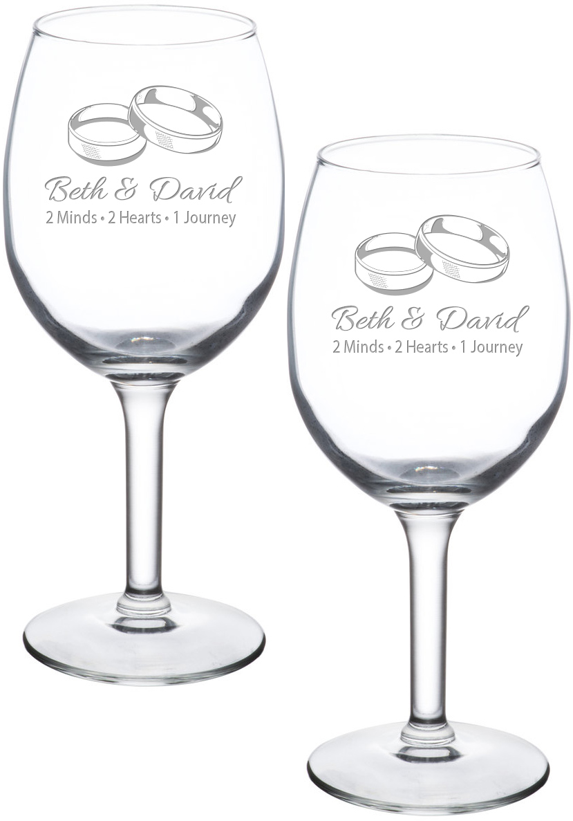 White Wine Glasses - Set of 2 - Trophy Depot