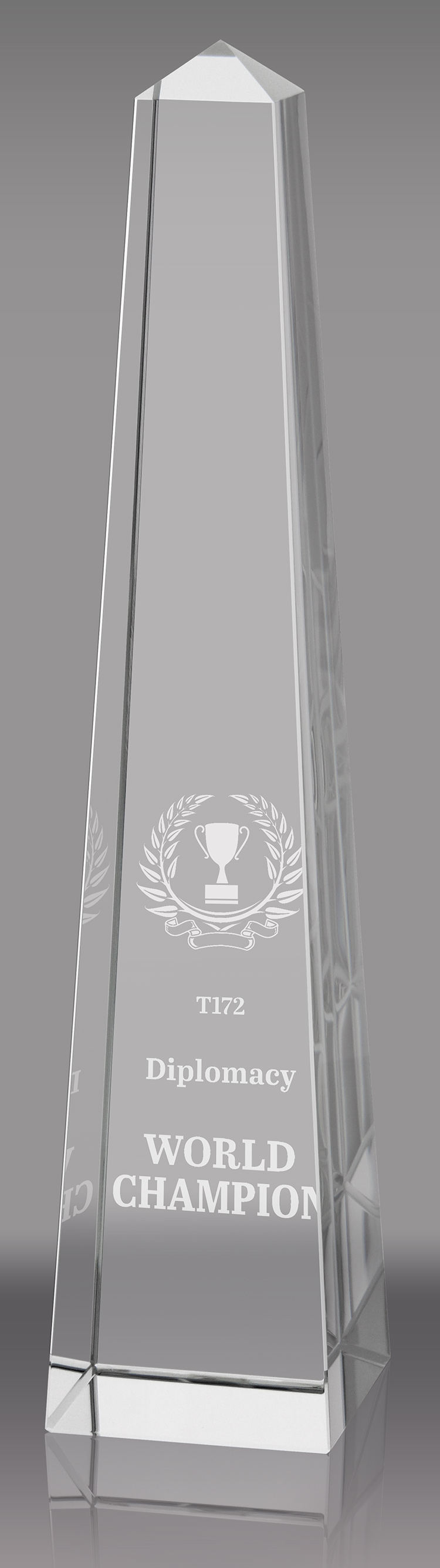 Crystal Obelisk Award- 12 inch