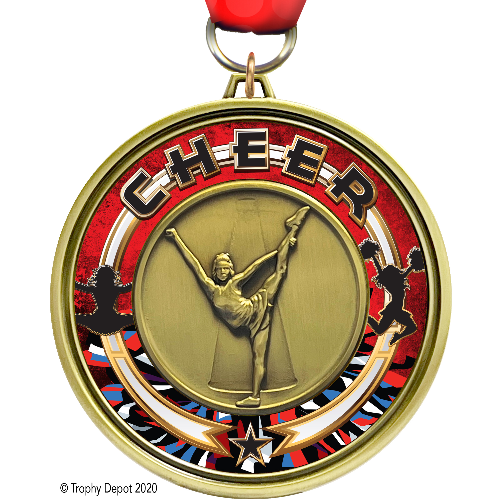 3 inch Eclipse Insert Medal - Cheer