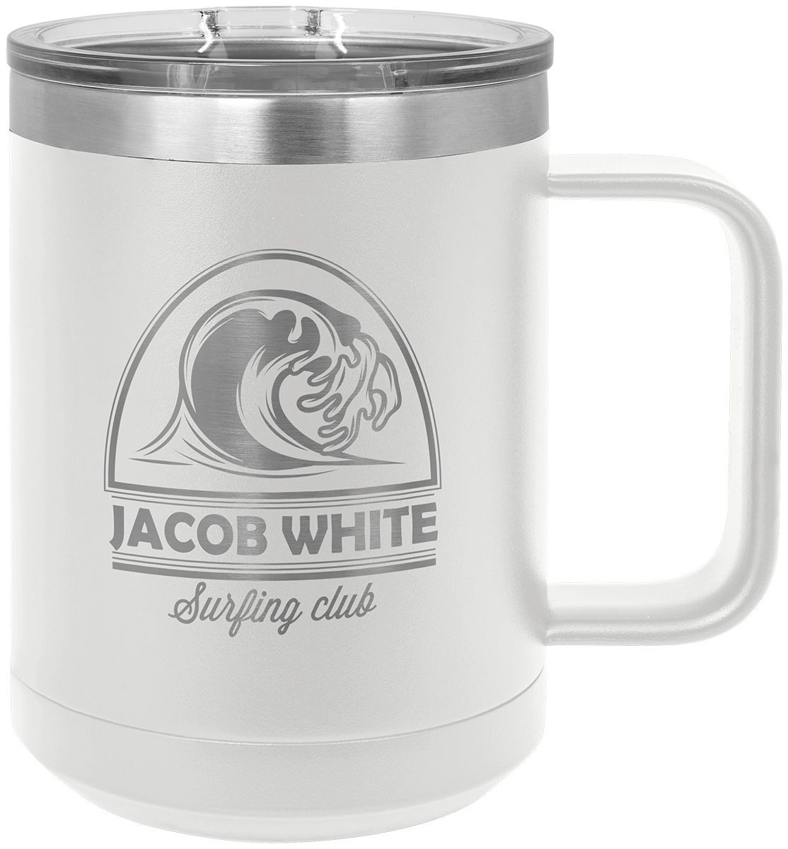 Polar Camel 15oz Handled Coffee Mug - White