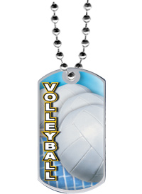 Volleyball Epoxy Dome Dog Tag