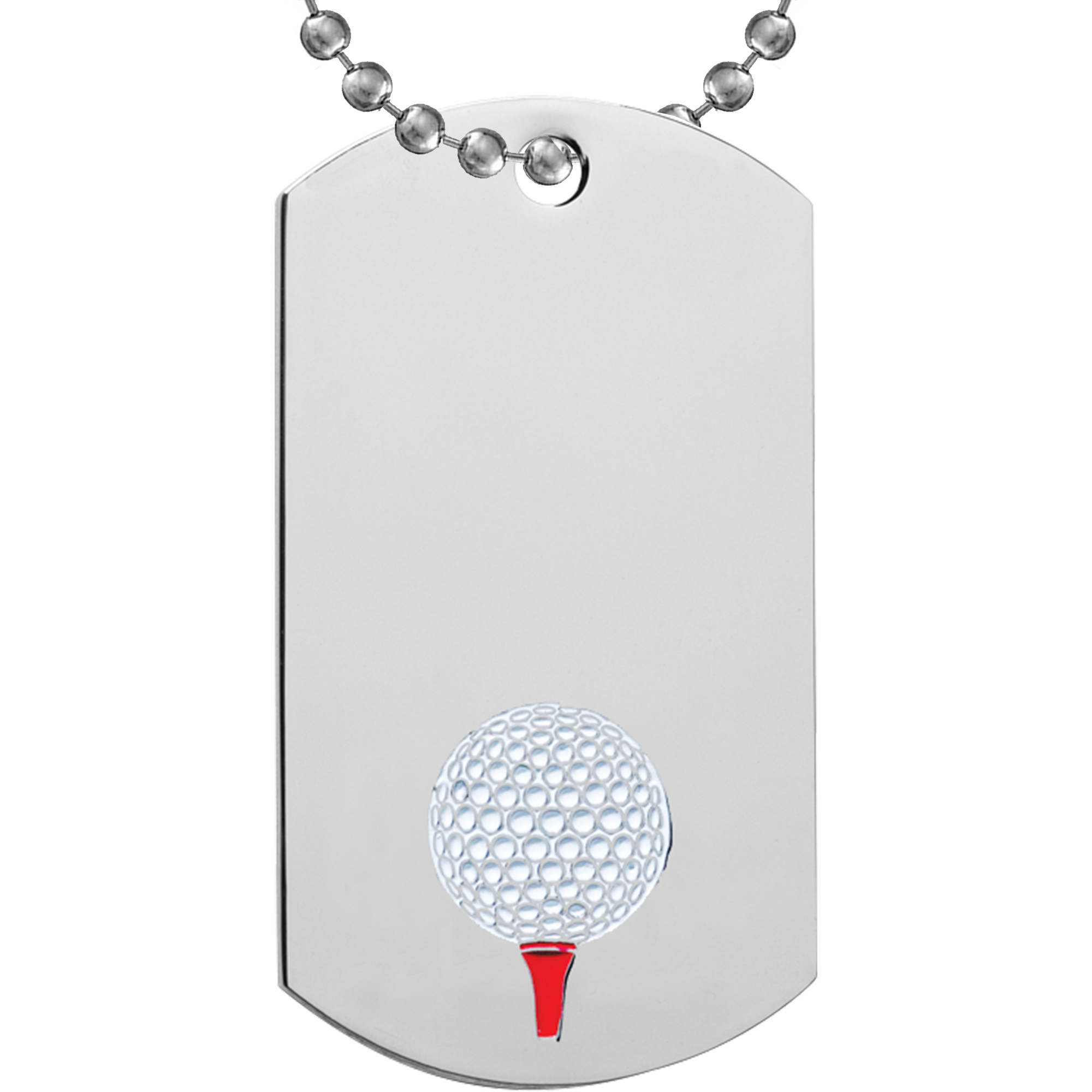 Golf Etched & Paint Filled Dog Tag