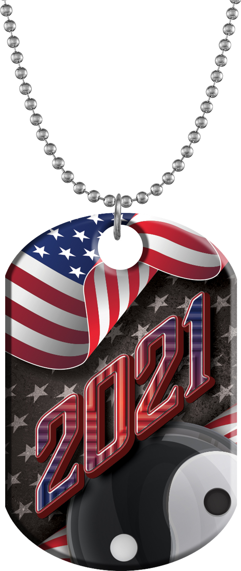 Martial Arts 2021 US Flag Monster Dog Tag