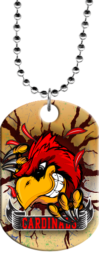 Cardinal Mascot Monster Dog Tag