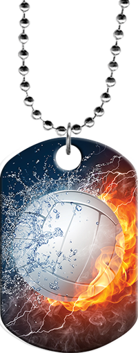 Volleyball Monster Dog Tag
