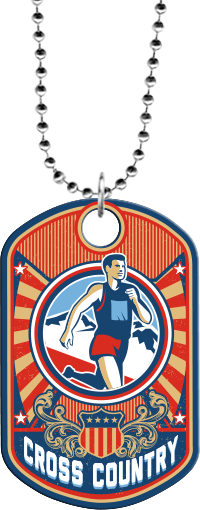 Cross Country Retro Monster Dog Tag