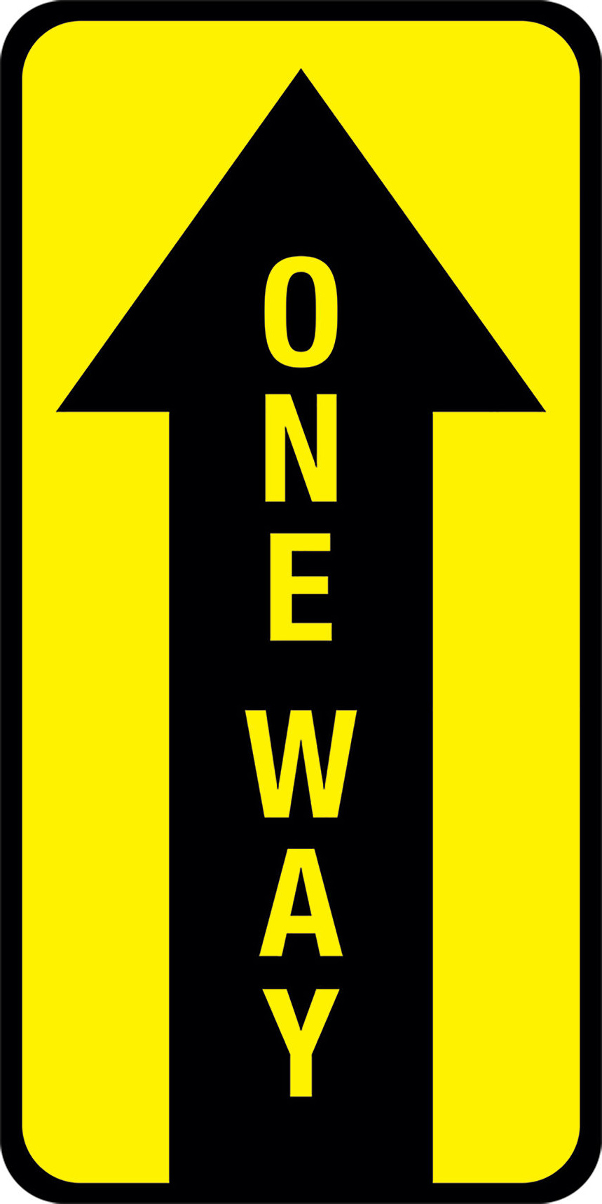 One Way Floor Decal - 6 x 12 inch
