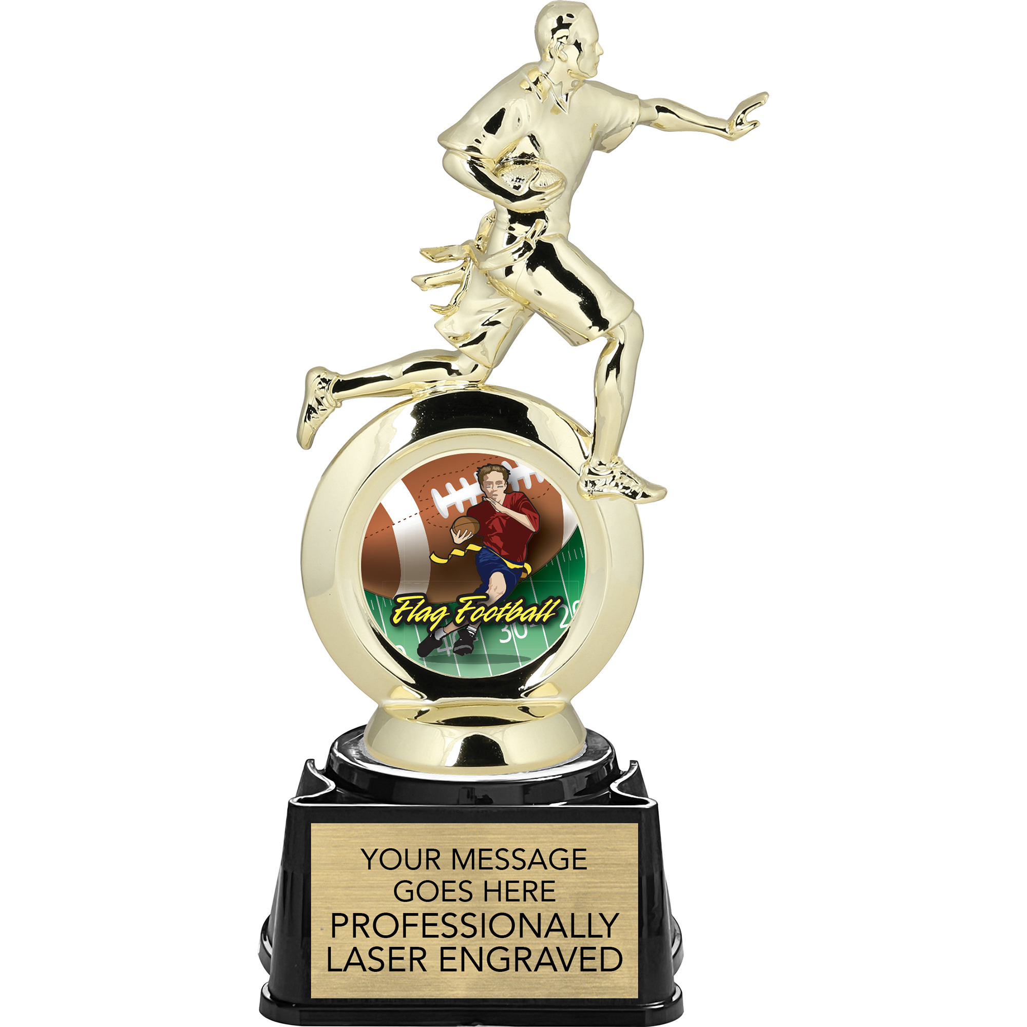 Multisport Gold Award Triple Star Trophy Swimming Cycling School FREE Engraving 