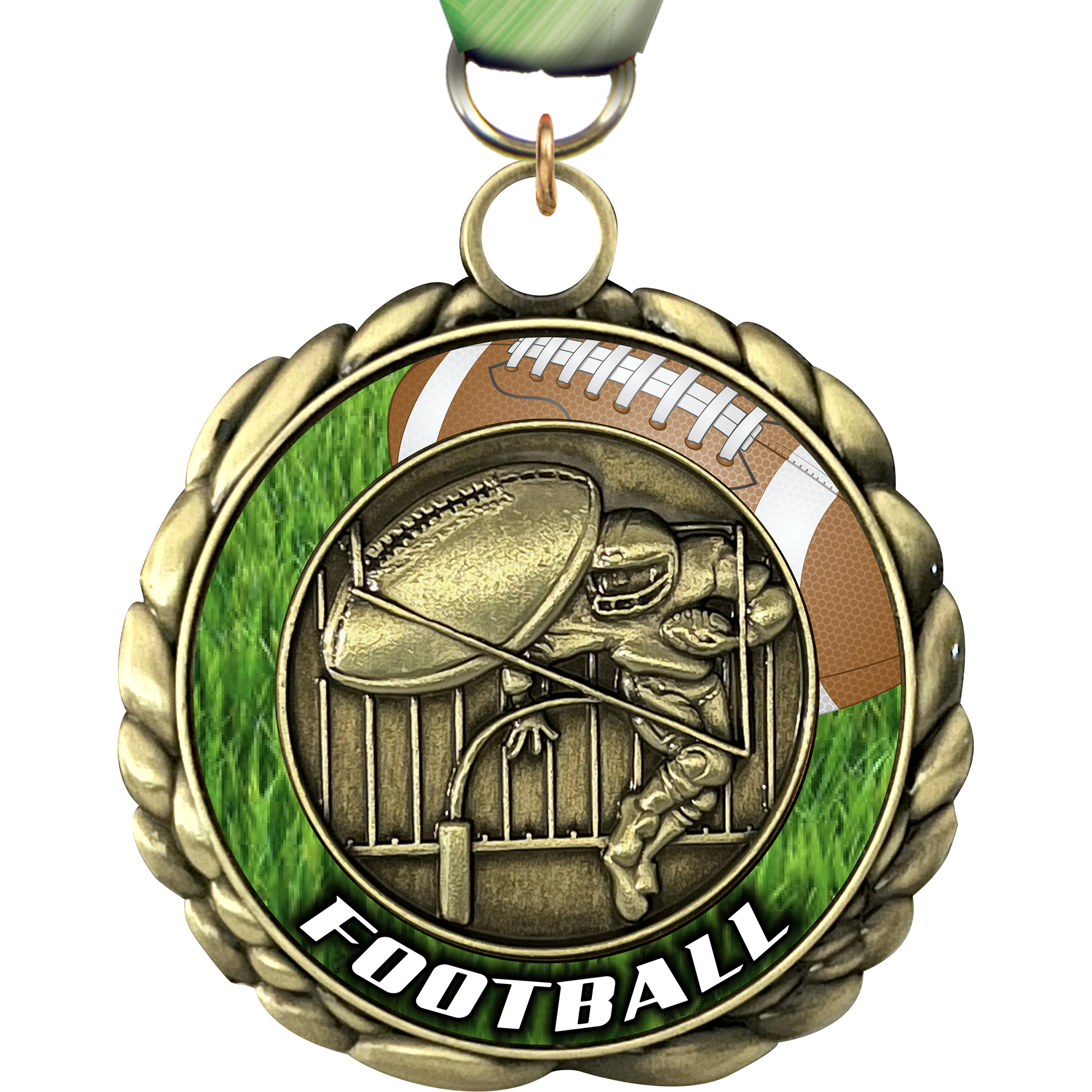 Football Wraparoundz Insert Medal