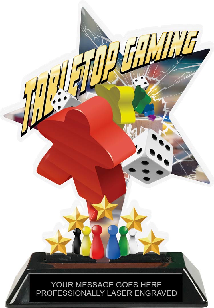 Tabletop Gaming Shattered Star Colorix Acrylic Trophy- 7 inch