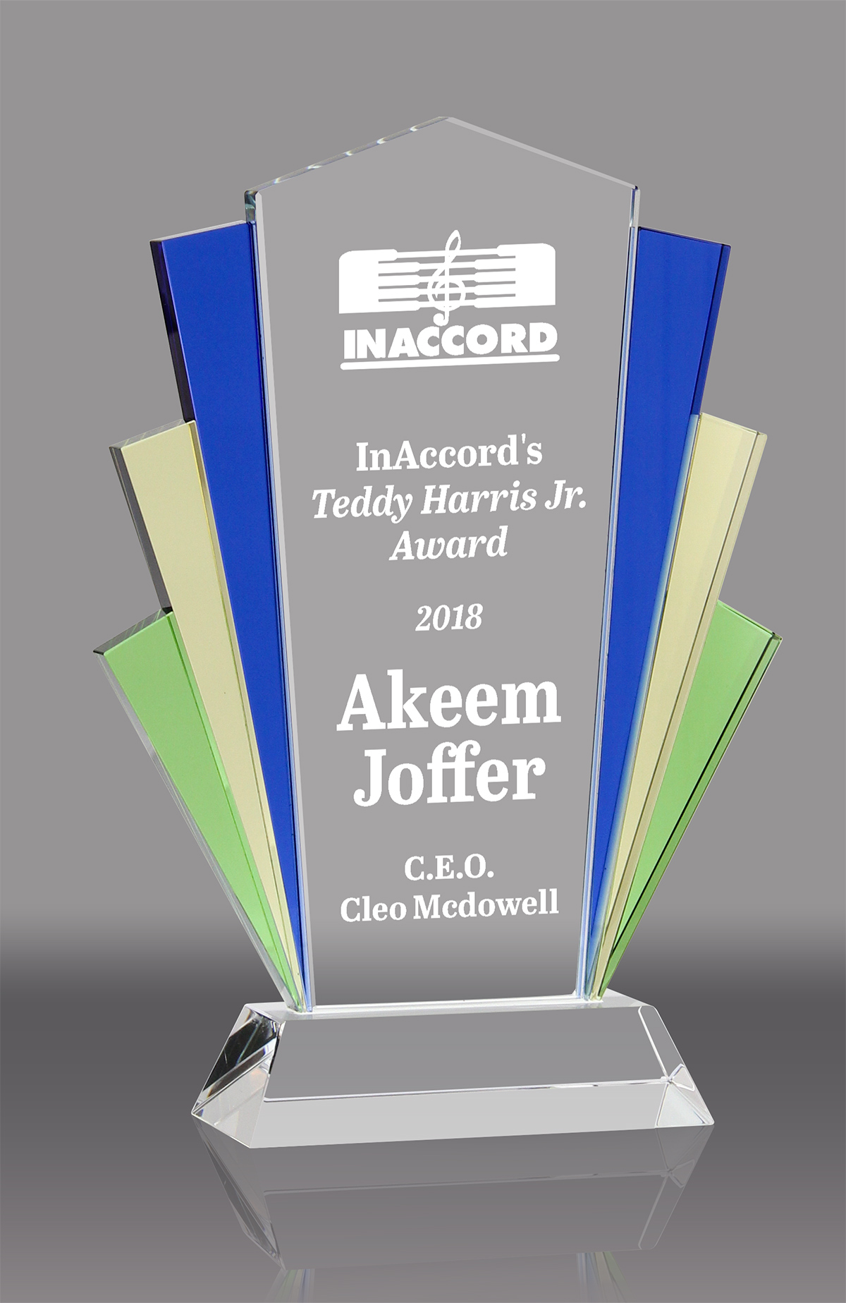 Colorful Glass Marquee Award