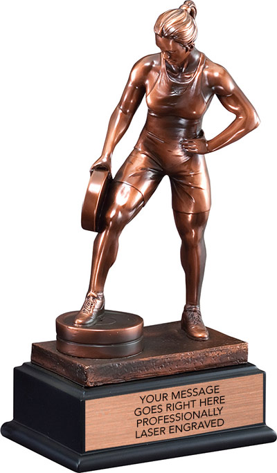Weightlifter Bar in Hand Gallery Resin Trophy- Female